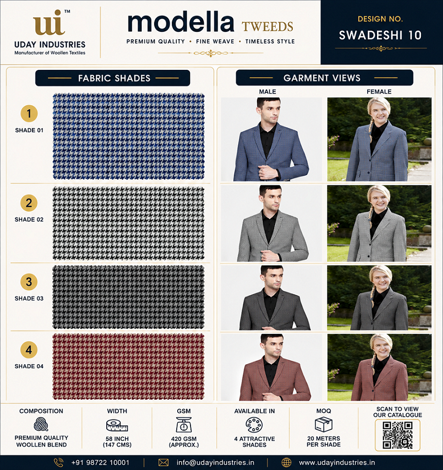 Swadeshi PV tweeds by MODELLA