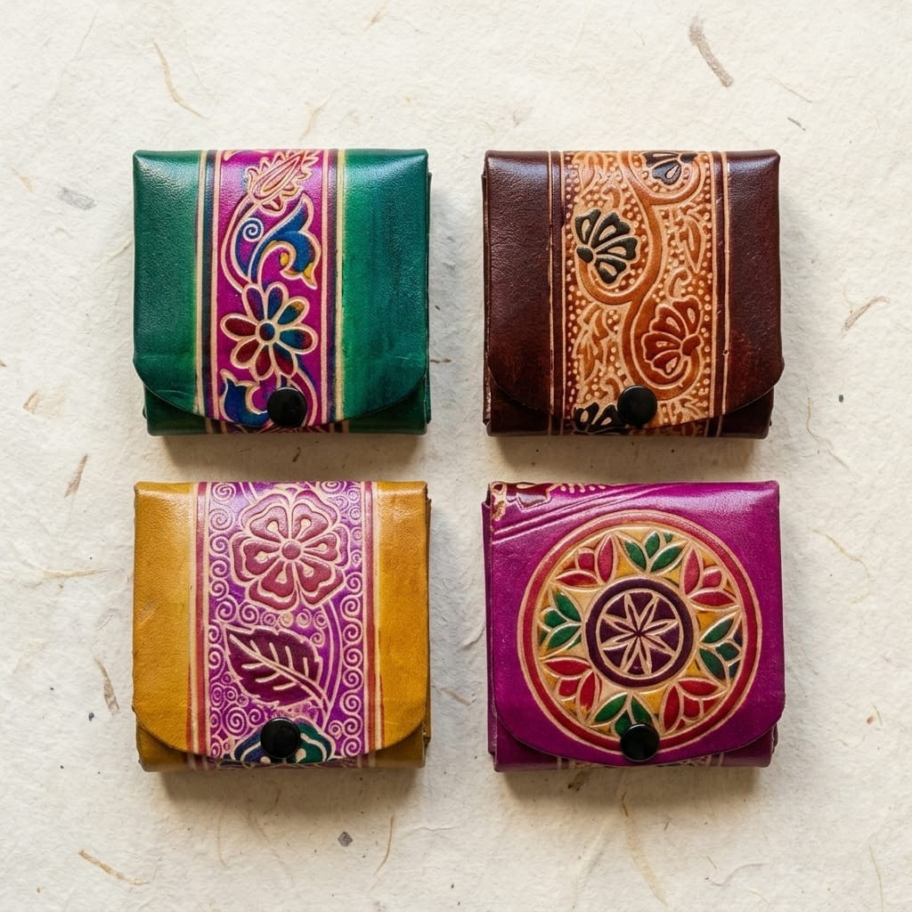 Leather Lipstick Case| Holds 3 Lipsticks with Mirror