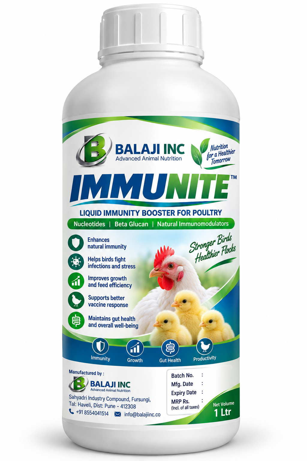 IMMUNITE - An immunity booster for Poultry & Young livestock, in liquid form