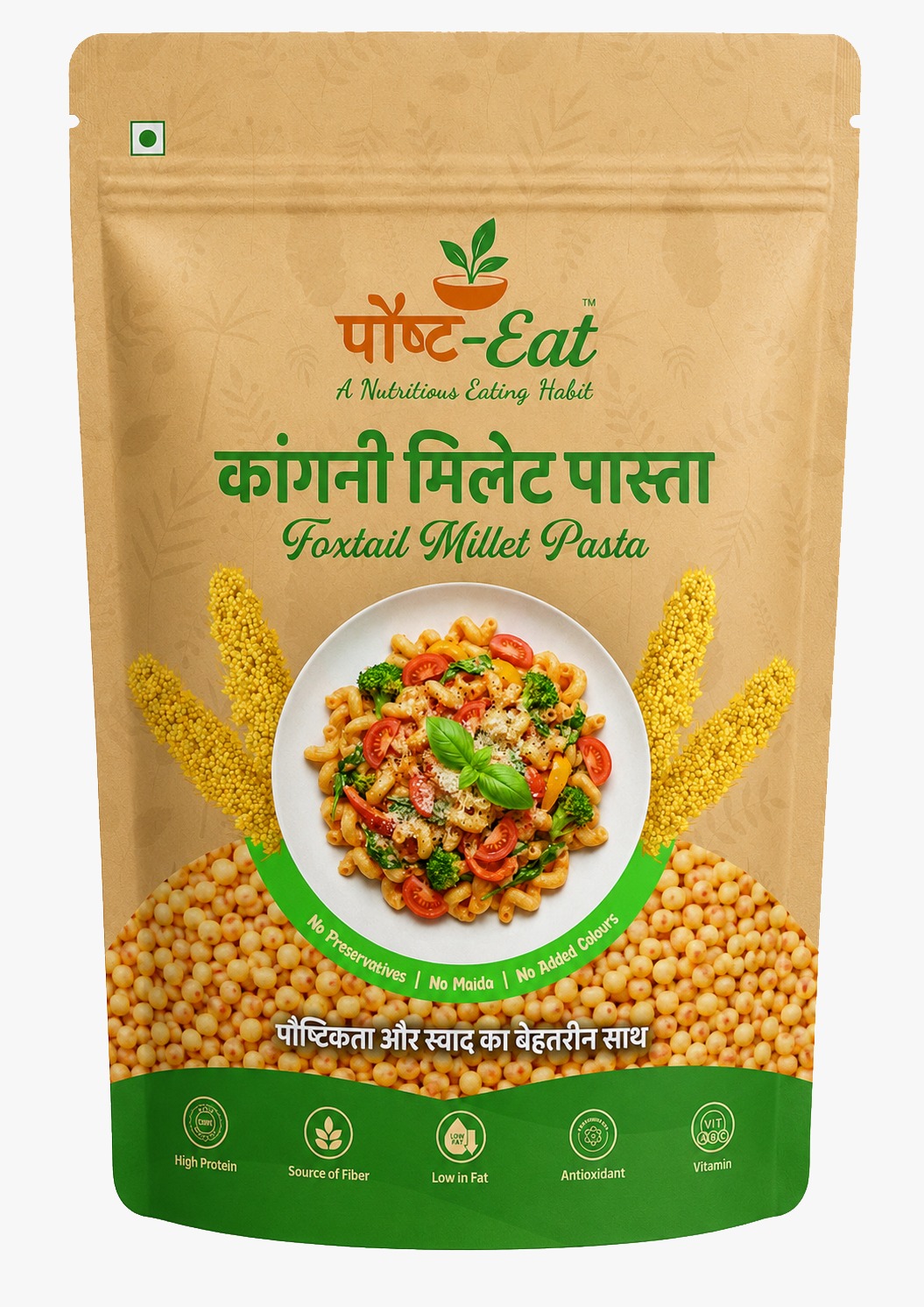Foxtail Millet Pasta Penne Shape | Healthy Millet Pasta, No Maida Pasta by PaushtEat