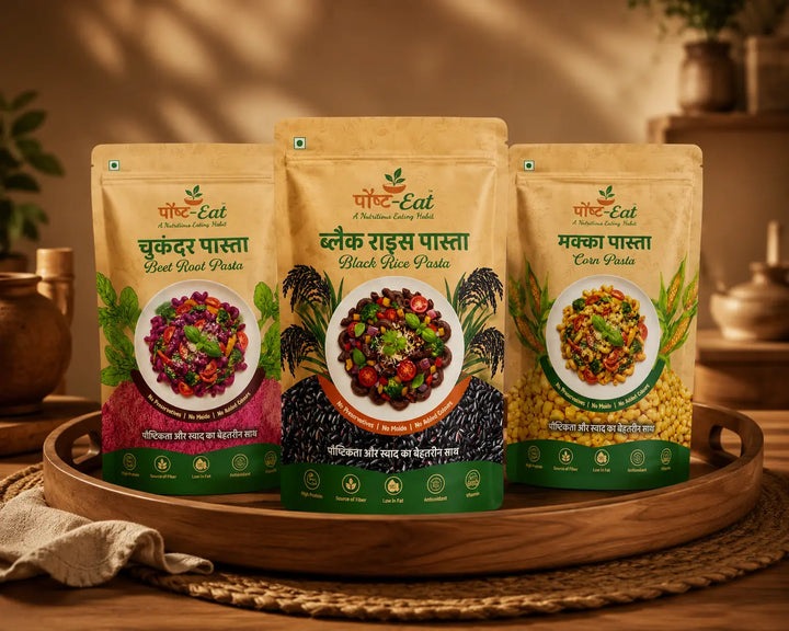 PaushtEat Health Colors – Colorful Nutrition Naturally | Millet-Based Pasta Range
