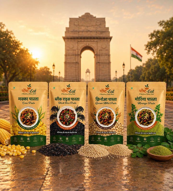 PaushtEat Tiranga Combo – Tricolour Millet Pasta Variety Pack | Nutritious & Colourful Pasta Collection