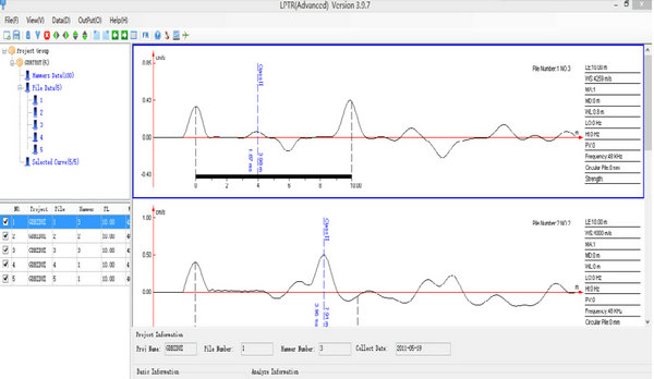 ASTM D5882 low strain pile tester