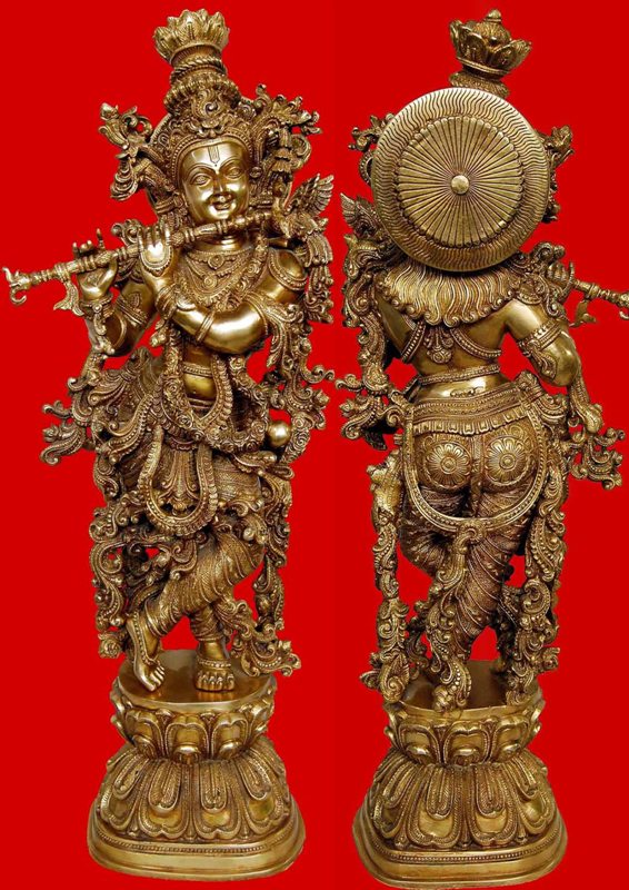 Brass Statue Lord Krishna