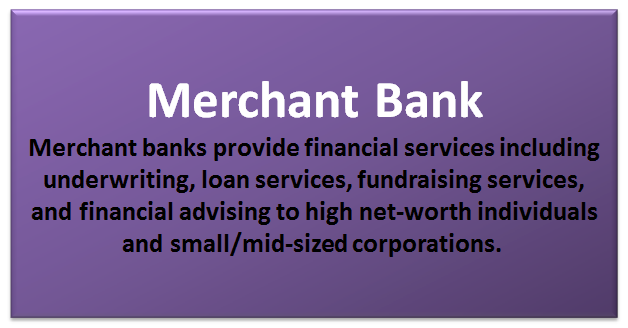 banks merchant bankers and other banking services