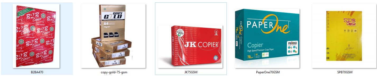 A4 Copiers Papers , Brands : JK ,B2B,Copy Gold,SPB,