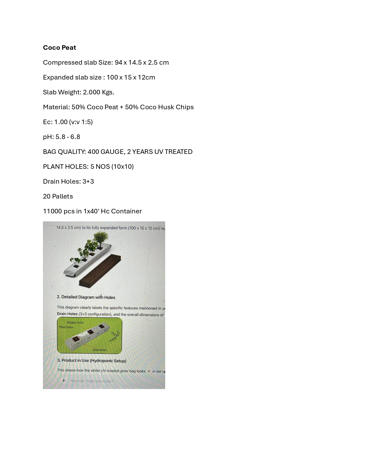 coco peat slab